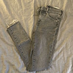 Express High Rise Skinny Distressed Jeans